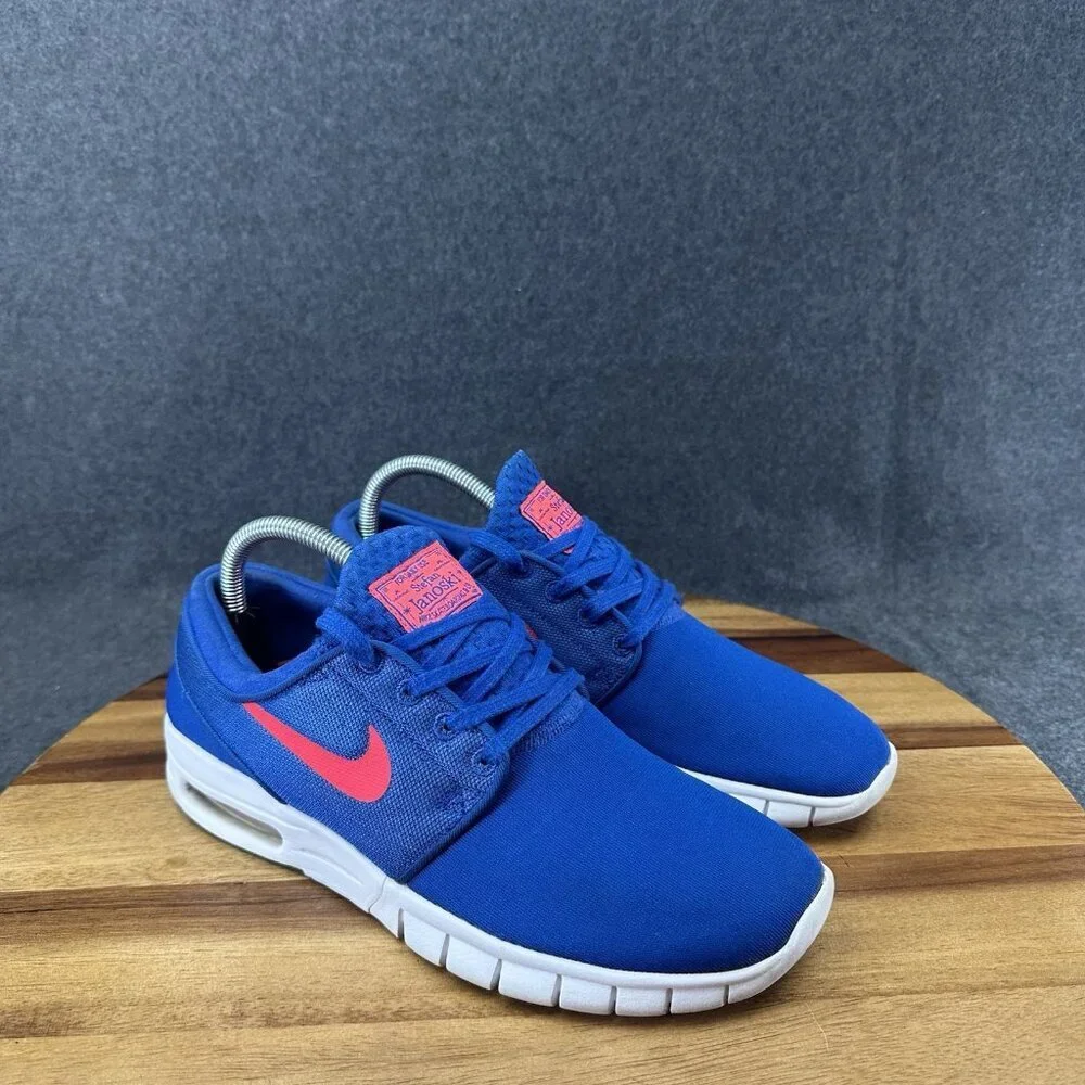 Nike Stefan Janoski Max Running Shoes Men Size 7.5 Blue White Comfort Sneakers